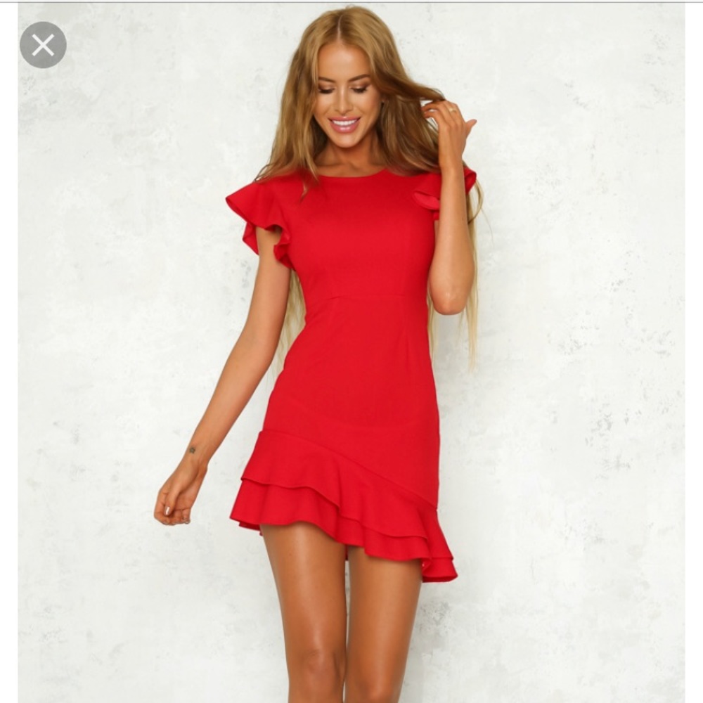 Red Hello Molly Long Lost Love dress Sz Small